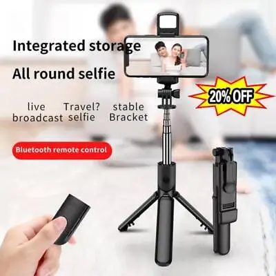 4 In 1 Bluetooth Selfie Stick Tripod Phone Holder Wireless Extendable C3B1 • £7.72