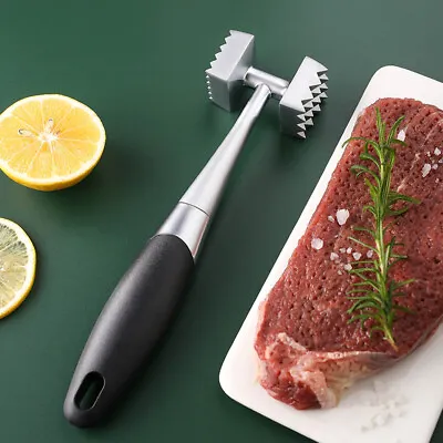 Stainless Steel Meat Mallet Tenderizer Steak Beef Chicken Hammer Kitchen Tool UK • £9.48