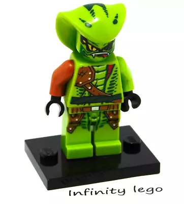 LEGO Lime Lasha Reboot Minifig Ninjago Snake Showdown & Black Tile Base (10722) • $9.50