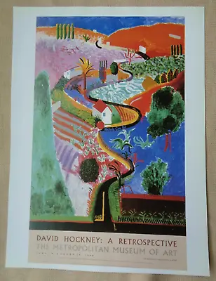 David Hockney Poster Metropolitan Museum Of Art 1988 Retrospective Exhibit Trees • $29.99