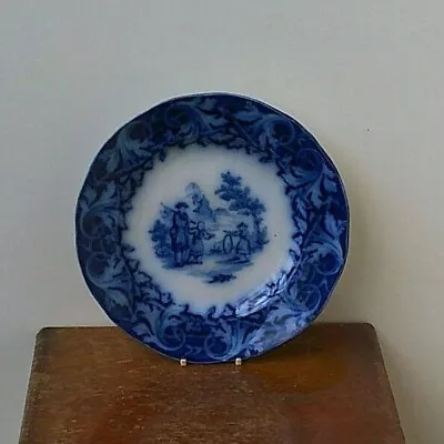 £9.99 • Buy Antique (1891) Doulton ' Blue Floral Design' Porcelain Dinner Plate.