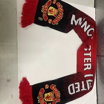 Manchester United Football Scarf Red White Black Official Merchandise Acrylic • $9.99