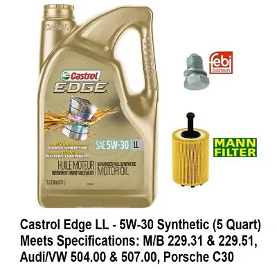 OEM Engine Oil Service Kit Oil FilterDrain Plug For Audi VW 3.23.62.0 Diesel • $102