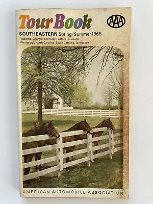 Vintage AAA TOUR BOOK  RARE 1968 SOUTHEASTERN SPRING Tours Accommodations Maps • $13.83