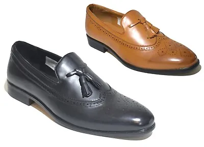 Mens Tassel Shoes Slip On Loafer Brogue Dress Italian Party Outdoor Uk Size 6-11 • £17.93