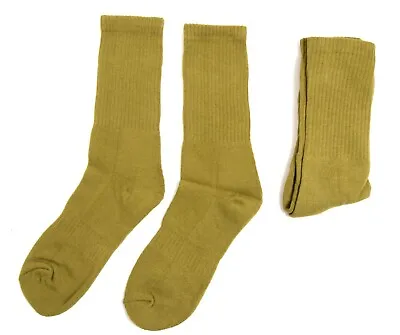 5 X Pairs US Army Khaki Mustard Socks NEW OLD STOCK OD Olive General Issue NEW • £18.50