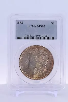 1888 Morgan Dollar (Graded And Slabbed) PCGS MS-63 • $1.99