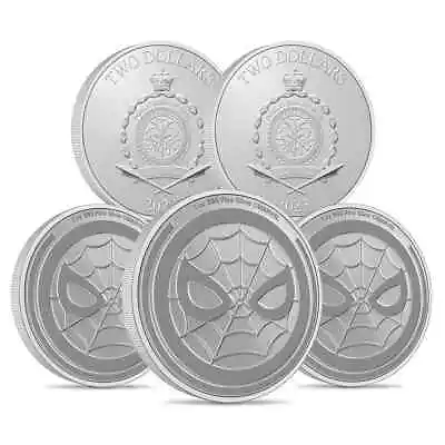 Lot Of 5 - 2023 Niue 1 Oz Marvel Spider-Man Silver Coin .999 Fine BU • $153.30