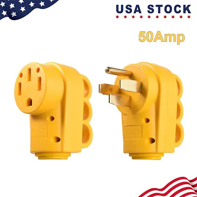 50A NEMA 14-50P/50R RV Power Cord Male/Female Replacement Socket Plug Combo Kit • $14.69