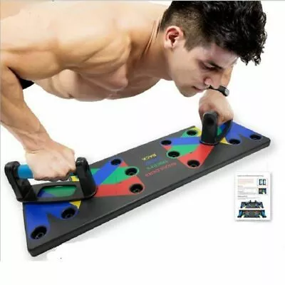 Foldable Push Up Board -9 In 1 Board Exercise At Home Body Building Comprehensiv • £14.99