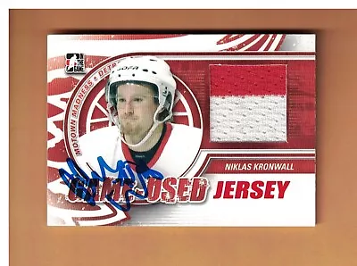 Niklas Kronwall Autographed 2012/13 Itg Motown Madness Game Used Jersey M-32 • $34.95