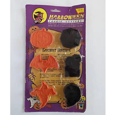 Halloween Cookie Cutters Vintage 90s Set Of 6 Pumpkin Ghost Bat Witch Spider • $9.99