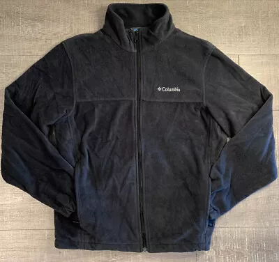 Columbia Men's Black Fleece Jacket Full Zip Mid Weight Long Sleeve Size Large • $0.99