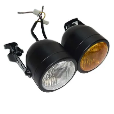 Twin Dominator Motorcycle Headlight Lamp Dual Streetfighter Cafe Racer Bracket • $59.99