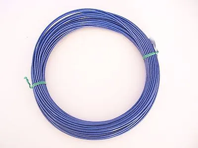 Blue Vinyl Coated Wire Rope Cable1/16 - 3/32 7x7 50 Ft Coil • $15.12