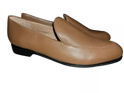 J Jill Shoes Women's Isabelle Brown Leather Slip On Loafers New Size 7.5 M • $59.99
