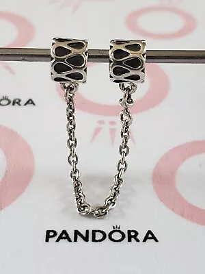 Genuine Pandora Silver Bracelet Safety Chain Rain Drops  925 ALE . • £12