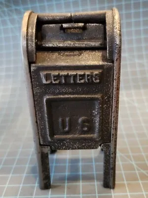 Vintage Toy Cast Iron U.S. Post Office Mailbox Bank Air Mail - GwW • $34.99