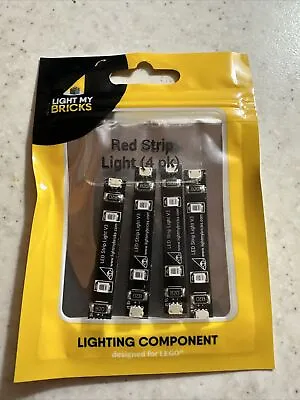 Light My Bricks Lighting Component LED Strip Lights - Red (4 Pack) • £12.99