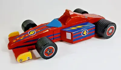 Vintage 10  Wooden Formula One Toy Race Car. • $14