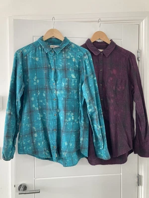 £8.50 • Buy Hollister Women’s Check Shirt X 2 Medium Green Shirt And Purple Shirt 💗