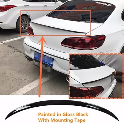 Glossy Black Trunk Spoiler Lip Wing Fit For Vw Cc 2013 2014 2015 2016 2017 2018 • $59.94