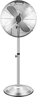 16 Inch Heavy Duty Metal Stand Fan Adjustable Heights Ocillation 75° 3-Speeds • $73.99