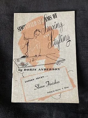 Vintage 1940s - Sewing Book- Doris Anderson Simplified Systems Of Sewing Styling • $6.99