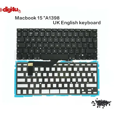 Genunine Apple MacBook Pro Retina 15  A1398 2012-2015 Keyboard Backlight +Screws • £20.95