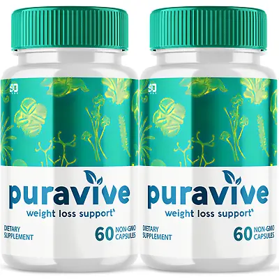 (2 Pack) Puravive Pills Puravive Capsules Weight Loss Support (120 Capsules) • $29.95