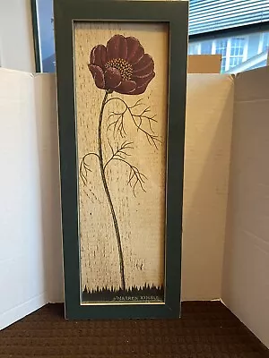 Vintage Warren Kimble 17.75 X 7 Framed “ Americana Floral” 1 Of 4 Art Print • $42