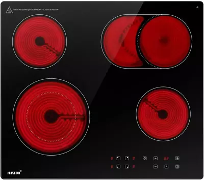 Cooktop Stove Electric Cooktop Hob Cooker Ceramic Glass Top 4 Burners 6 Zones 60 • $352.99