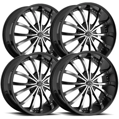 (4) VCT V63 Mancini 20x9 6x135/6x5.5  +30mm Black/Machined Wheels Rims 20  Inch • $907.96