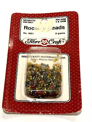 Fibre Craft Glass Seed Rocaille Beads 8951 Multicolor Vintage Jewelry Making NEW • $9.99