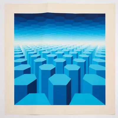 Yvaral Jean Pierre Vasarely Ltd Edition Serigraph 171/200 Horizon Structure Bb • $650