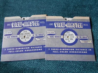 Sawyers Viewmaster Reel Lot Of 2  Howe Caverns New York Vintage HL Style • $4.50