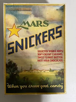 Vintage Colored Mars Snickers Candy Bar Box Of 24 5¢ - 1930s/1940s - *Empty* • $119