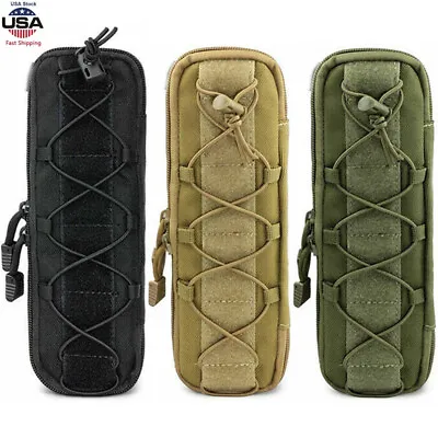 $9.99 • Buy Tactical Molle Pouch Military Knife Sheath Waist Pack EDC Tool Flashlight Holder