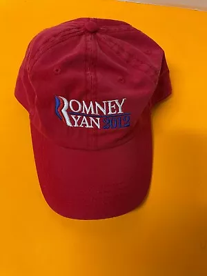 Romney Ryan Campain Hat  2012 ADJUSTABLE BACK CAP PRESIDENTIAL CAMPAIGN • $25