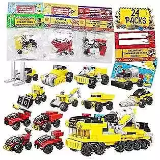  24 Packs Valentines Day Cards For Kids Classroom City Vehicles Building  • $21.21