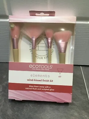 EcoTools Elements Wind-Kissed Sculpt Fan Highlight Set. 4x Brush. New & Boxed • £8