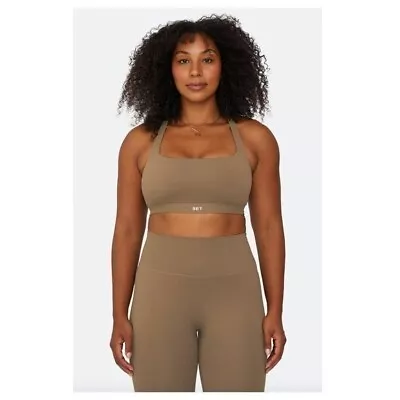 SET ACTIVE Womens Luxform Bra And Leggings Set 2 Piece Blended Tan Size Medium • $100