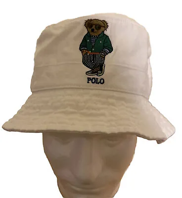 Polo Ralph Lauren  Bucket Hat L / XL White Bear Large / X-Large • $36