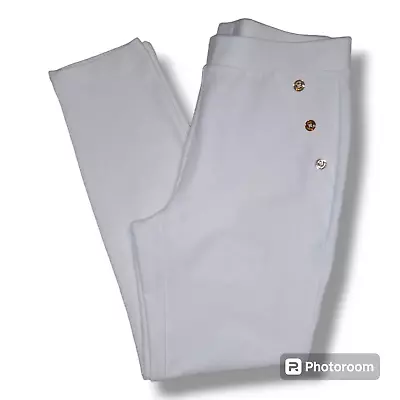 Michael Kors Medium White Sailor Skinny Ankle Pull On Pants-Nautical-High Rise • $24.99