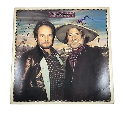 Merle Haggard Willie Nelson Signed Autographed Pancho & Lefty Album Vinyl • $2000