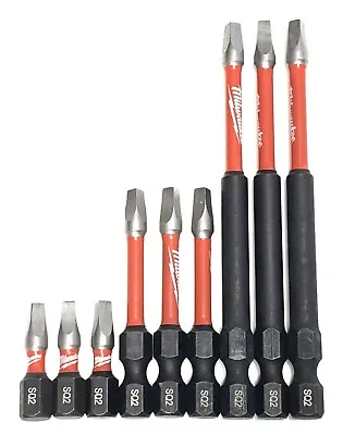 Milwaukee Shockwave Impact Duty 9 Bit Set Square SQ2 Screw Driver Bits • $9.99