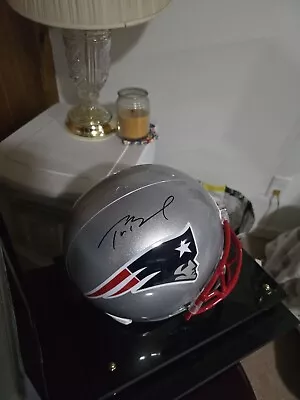 Mounted MEMORIES Tom Brady Signed Full Size Authentic  Helmet Patriots 🔥🔥 • $2500