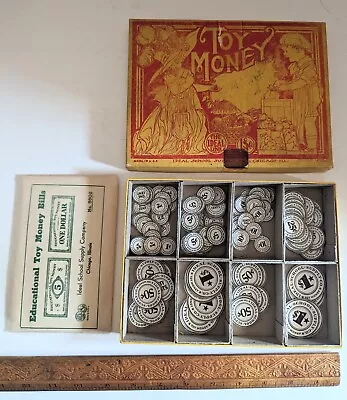 Vintage / Antique Ideal Toy Money Original Bills & Box • $9.75