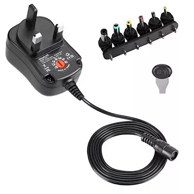 £9 • Buy UK 3pin Universal AC/DC Power Supply Adapter / Charger 3v 4.5v 6v 7.5v 9v 12V