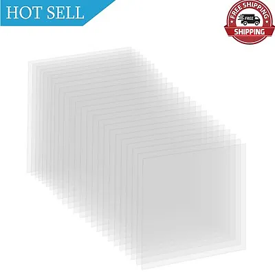 24 Pack 4 Mil Clear Mylar Stencil Sheets 12  X 12  Blank Reusable Plastic Te... • $15.03